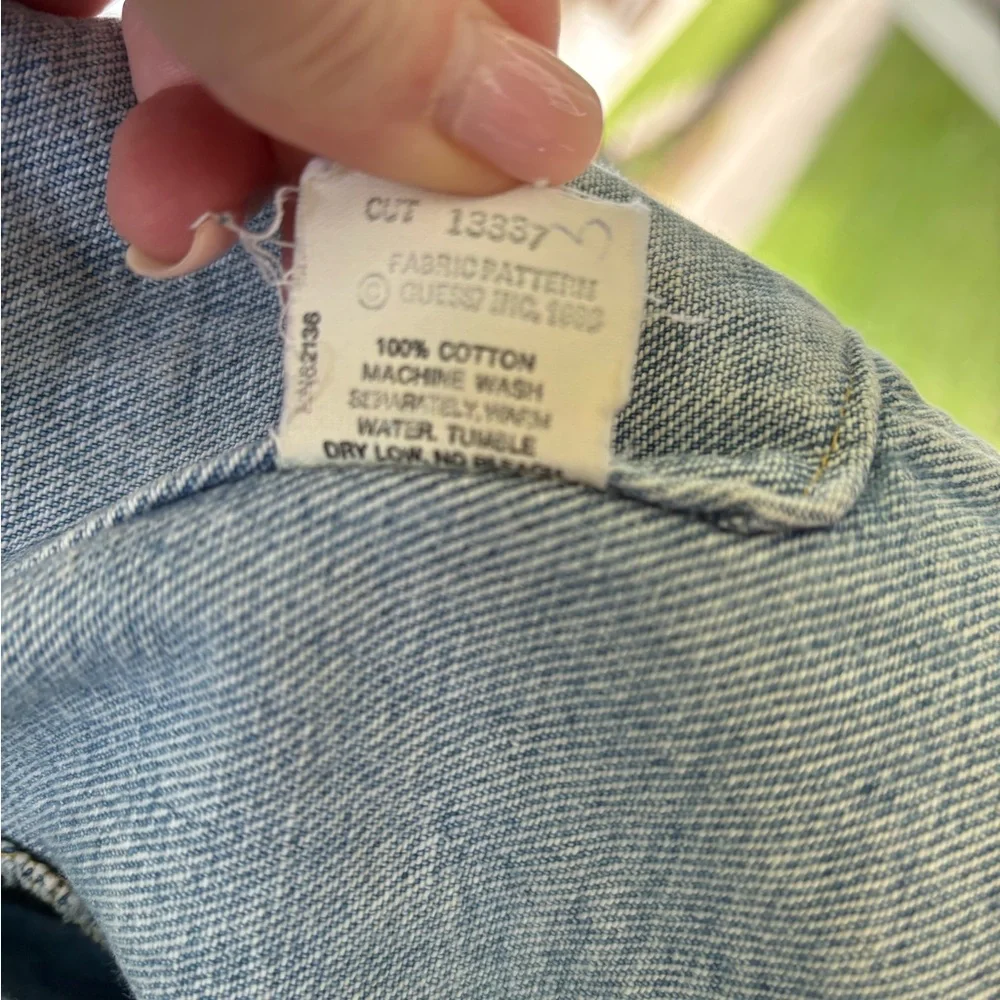 1989 VINTAGE XL Marciano Guess Light Blue Denim jacket - Picture 7 of 8